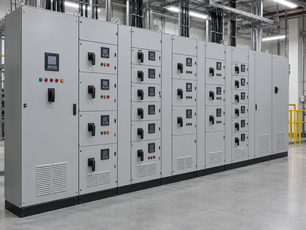 Illustrative motor control center switchgear lineup